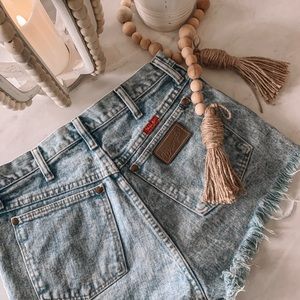 Wrangler High Rise Distressed Shorts